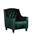Lara Two Tone Tufted Emerald New Velvet Club Armchair