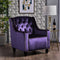 Lara Two Tone Tufted Plum New Velvet Club Armchair