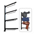 Samland Foldable 4-Tier Saddle Rack Wall Mounted Saddle Stand Space-Saving Steel Holder for Horse Tack