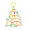 Samland LED Christmas Tree Motif Rope Light 118cm Outdoor Multi Colour
