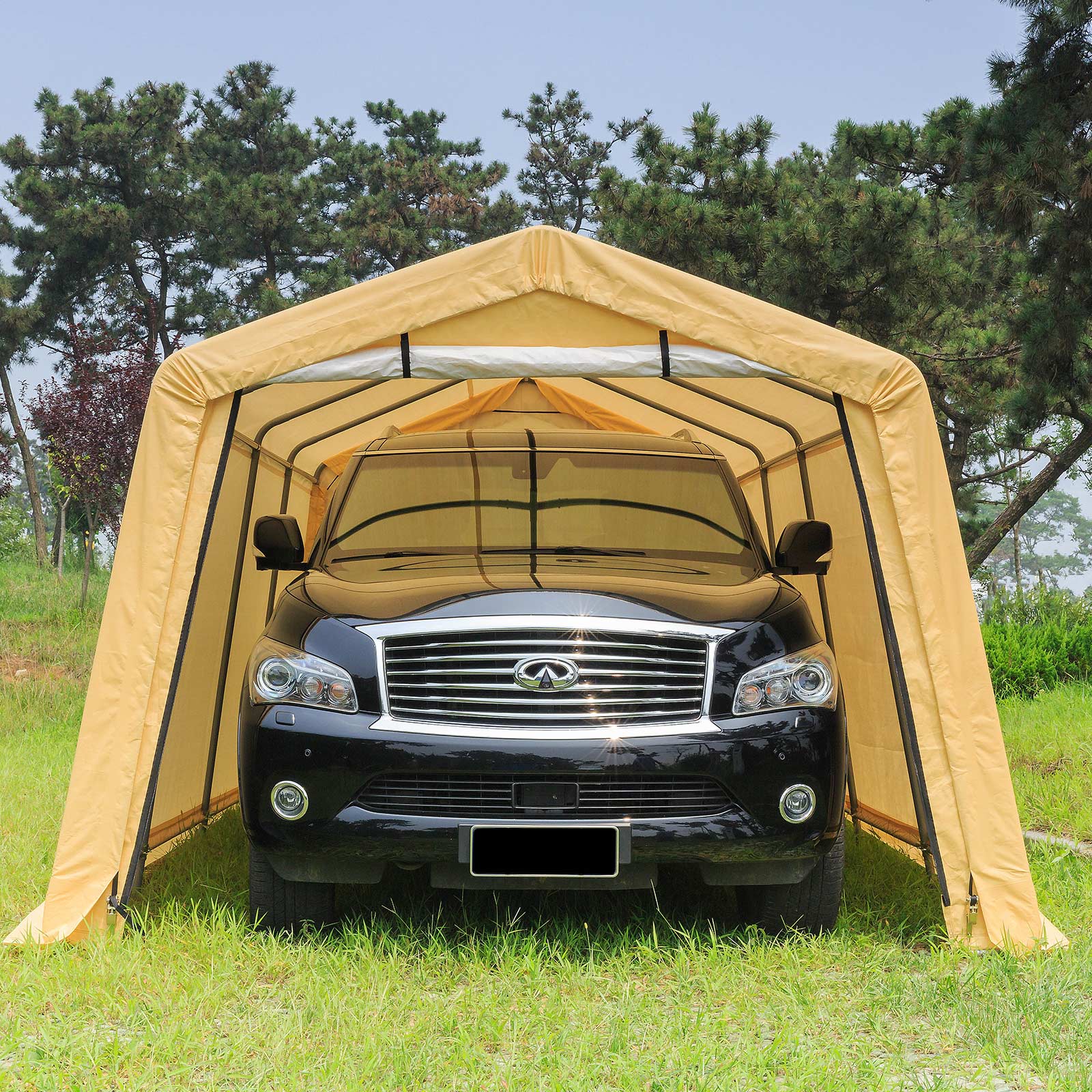 Samland Portable Carport Garage Shelter Canopy Single Size 10x20FT