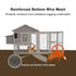 Samland Wooden Outdoor Chicken Coop with Nesting Box, Large Run & Waterproof Roof
