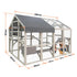 Samland Large Wooden Outdoor Cat House Catio with Platforms, Ramps, Cozy Houses and Weatherproof Roof