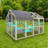 Samland Large Wooden Outdoor Cat House Catio with Platforms, Ramps, Cozy Houses and Weatherproof Roof
