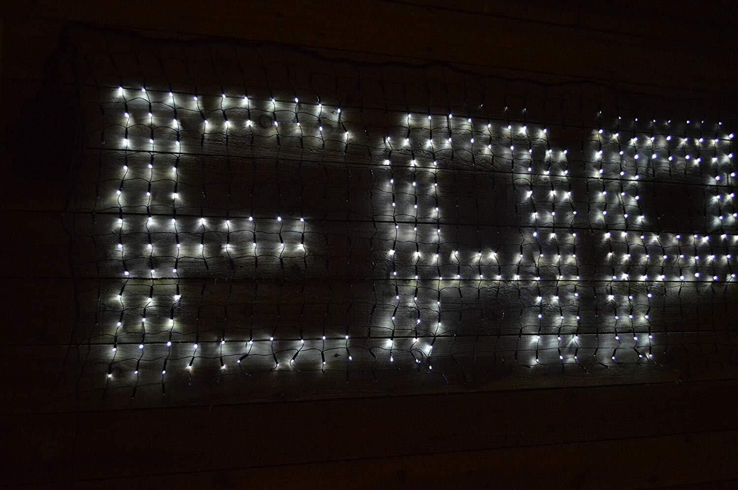 Samland 448 LED Programmable Scrolling Text Message Net Light 2m x 80cm in White