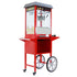 Samland 8OZ Popcorn Machine Maker on the Wheeled Cart Deck Warmer