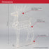 Samland Led Warm White Copper Wired 3d Standing Reindeer For Christmas Decoration