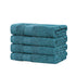 Samland Premium Cotton Washcloths 4-Pack Quick-Dry Face Towels Set-Blue