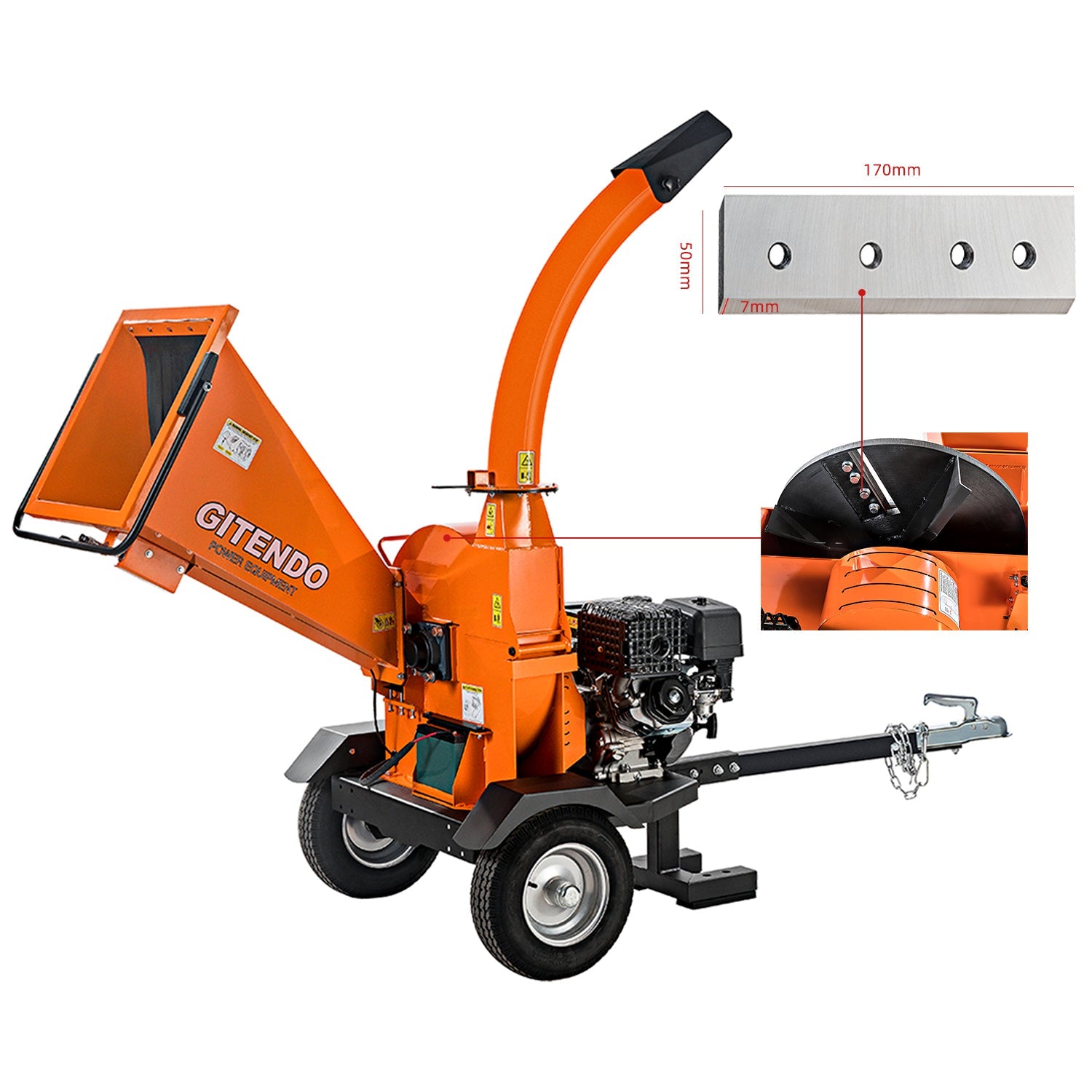 Samland Tow Behind 15HP Wood Chipper 120MM Disc Chipping