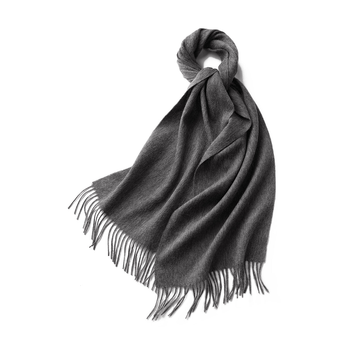 100% MERINO VIRGIN WOOL SCARF 970116 GREY