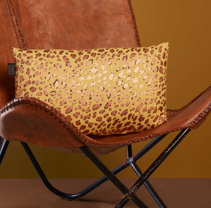 Felidea Cotton Yellow Cushion