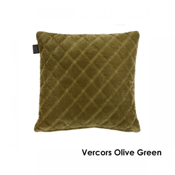 Vercors Cotton Olive Green Cushion