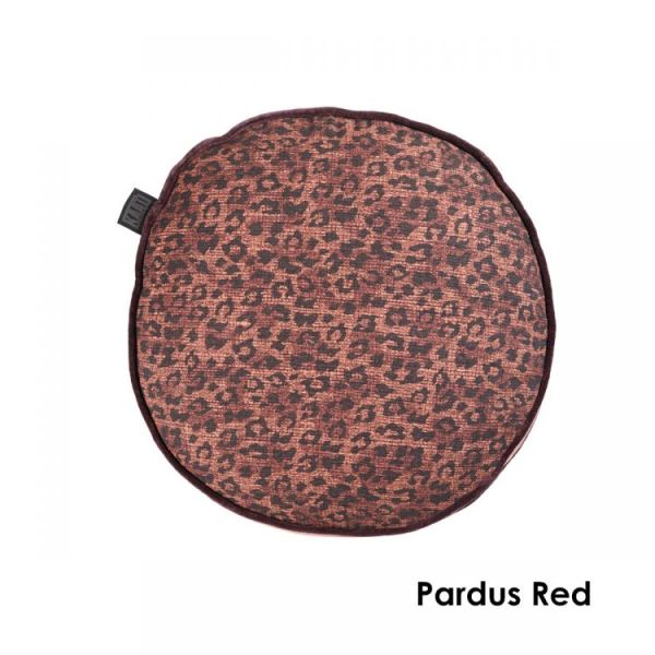 Pardus Round Cotton Red Cushion