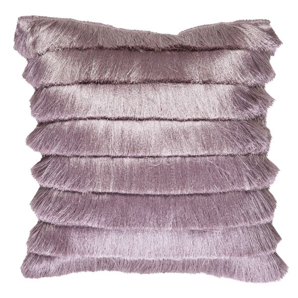Fringy Lila Filled Cushion