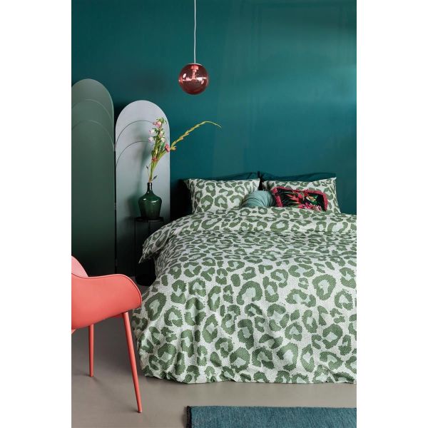 Fabrice Cotton Percale Green Quilt Cover Sets   Queen