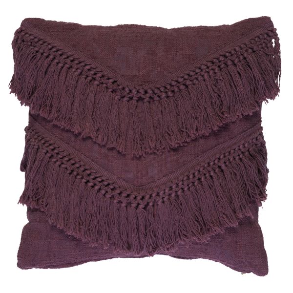 Heather Filled Cotton Red Cushion