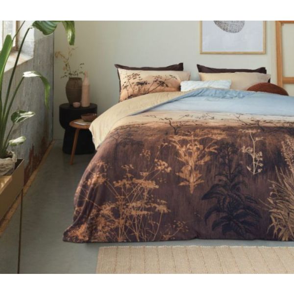 Brown Cotton Sateen Brown Quilt Cover Sets   Queen