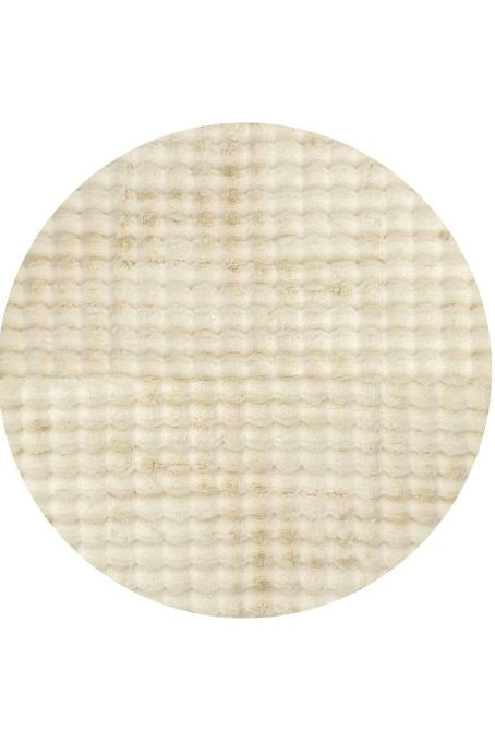 Bubble Natural Round Washable Rug  -100X100CM - ROUND