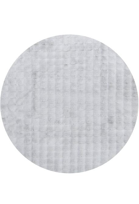 Bubble Silver Round Washable Rug  -100X100CM - ROUND
