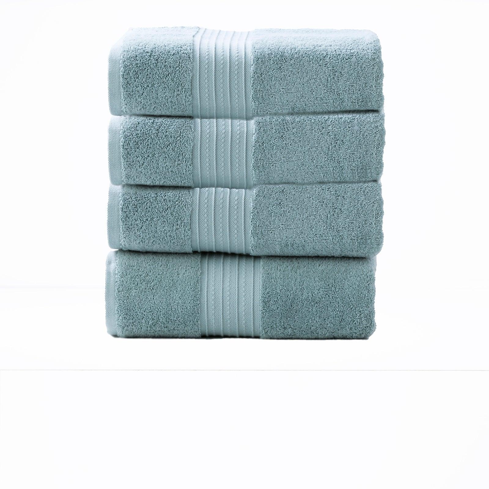 Brentwood 650 GSM Low Twist 4 Piece Bath Gray Mist Towel by
