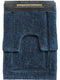 2 Piece 2200 GSM Tufted Blue Mirage Bath Mat Set by Renee Taylor