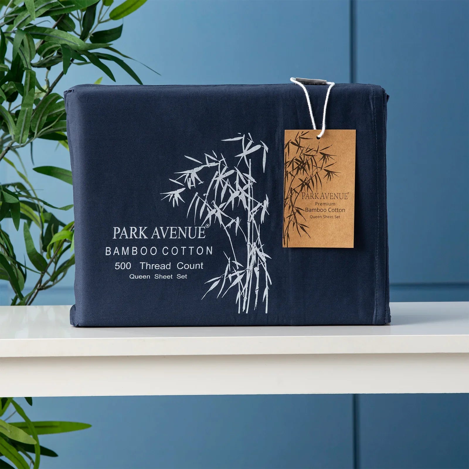 Bamboo Cotton 500 Thread Count Indigo Sheet Sets by  Queen