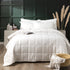Willow 500 TC Cotton Jacquard White Comforter Set   Queen