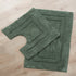 2200 GSM 2 Piece Tufted Sage Bath Mat Set by