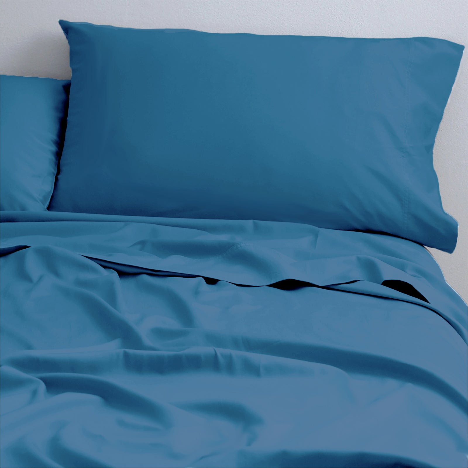 Natural Cotton 500 Thread Count Blue Sheet Set by  Single