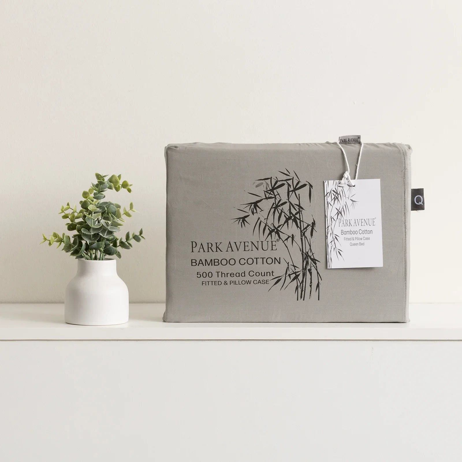 Bamboo Cotton 500 Thread Count Charcoal Combo Set by  Mega Queen