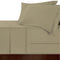 Strada Embroidered 1000 TC Egyptian Cotton Taupe Split King Sheet sets