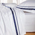 Cloud 1000 TC Egyptian Cotton White Navy Deep Queen Sheet sets