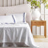 Cloud 1000 TC Egyptian Cotton White Navy Split King Sheet sets