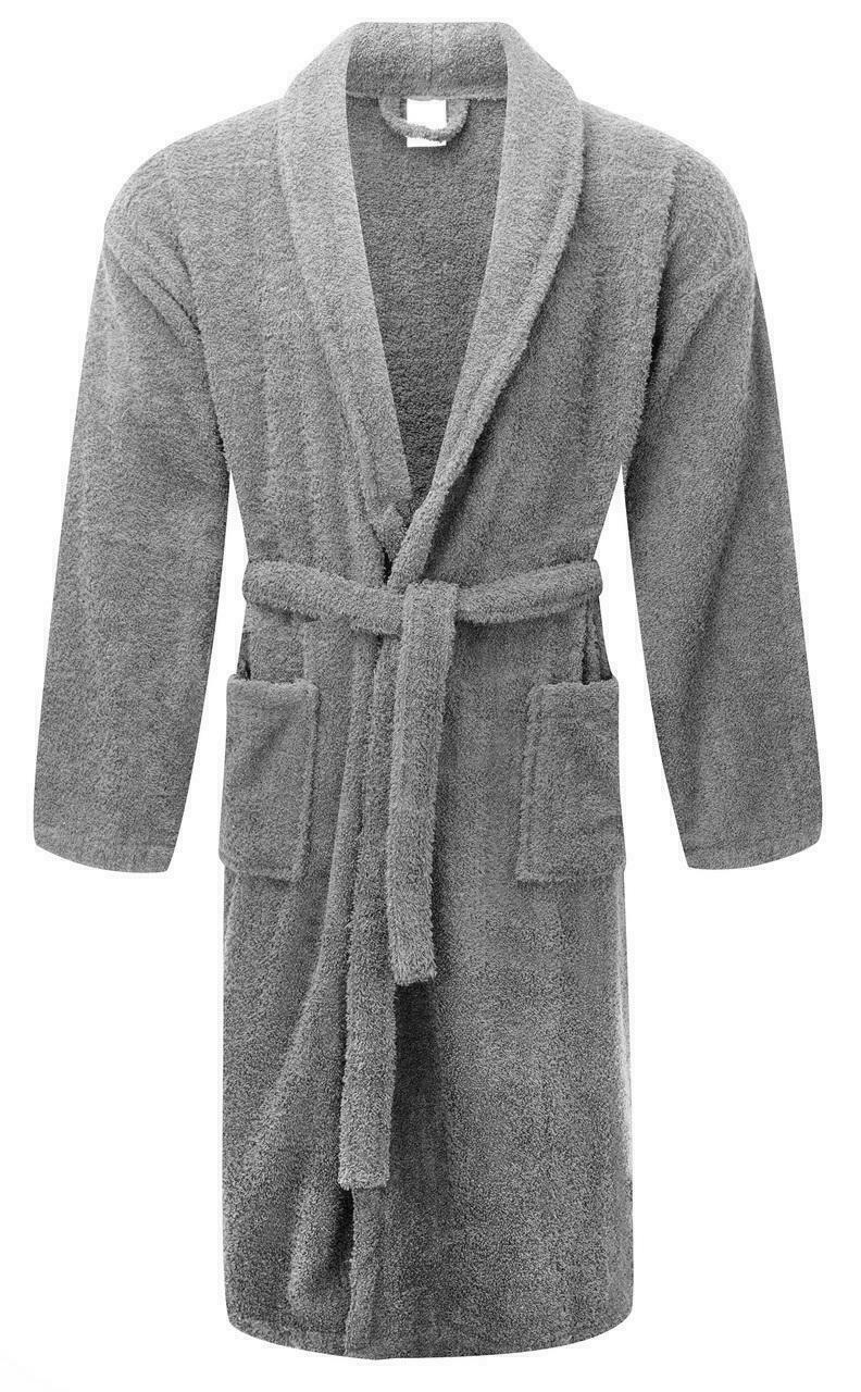 Chalet Quick Dry Terry Cotton Fossil Small/ Medium Bath Robes by Renee Taylor