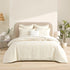 Dakota Beige Jacquard Super King Quilt Cover Set