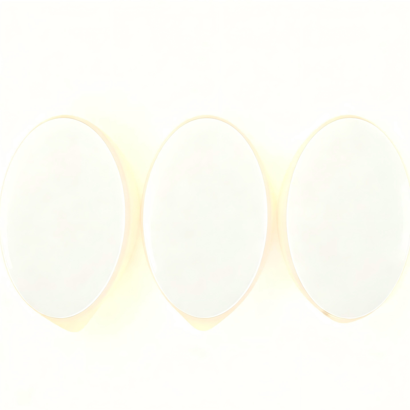 (Pack of 3）LED Motion Sensor Night Light Indoor, Cordless Battery Powered,Stick-on Warm White Light with Built-in Infrared Motion Detection, Sensor Light for Hallway,Bedroom