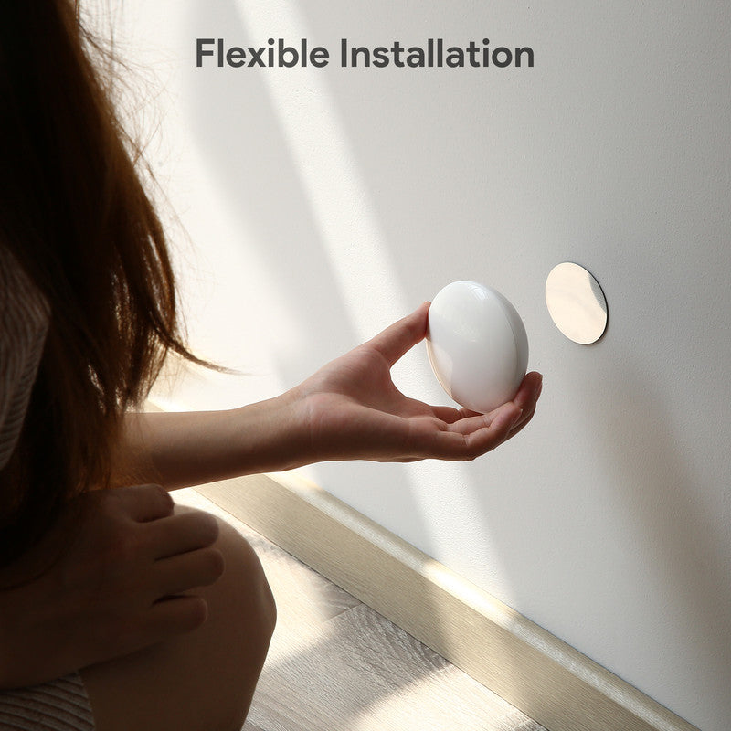 (Pack of 3）LED Motion Sensor Night Light Indoor, Cordless Battery Powered,Stick-on Warm White Light with Built-in Infrared Motion Detection, Sensor Light for Hallway,Bedroom