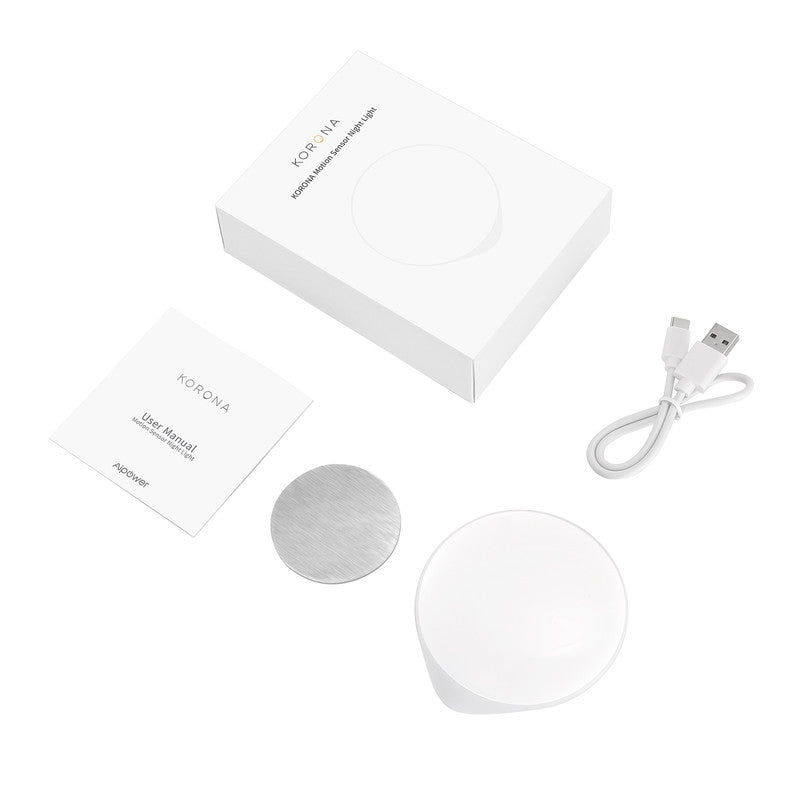 (Pack of 3）LED Motion Sensor Night Light Indoor, Cordless Battery Powered,Stick-on Warm White Light with Built-in Infrared Motion Detection, Sensor Light for Hallway,Bedroom