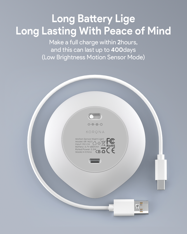 (Pack of 4）LED Motion Sensor Night Light Indoor, Cordless Battery Powered,Stick-on Warm White Light with Built-in Infrared Motion Detection, Sensor Light for Hallway,Bedroom