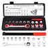 15PCS Serpentine Belt Tool Kit Tensioner Pulley Alignment Wrench Crow Socket