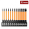 13Pc Magnetic Torx Screwdriver Bit Set 75mm Long Torque Sleeve T5-T40