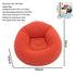 Inflatable Lazy Chair Portable Foldable Sofa Single Person Lazy Sofa Indoor - Khaki - Size 01
