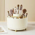 360 Degree Rotating Makeup Organizer Plastic Makeup Organizer 5 Compartment - White - Size 01