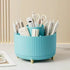360 Degree Rotating Makeup Organizer Plastic Makeup Organizer 5 Compartment - White - Size 01