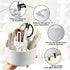360 Degree Rotating Makeup Organizer Plastic Makeup Organizer 5 Compartment - White - Size 01