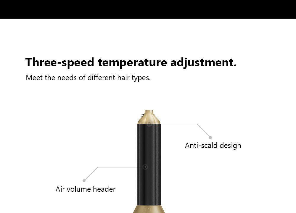5-in-1 hair dryer, hair styling tool, hot air comb, straightening and curling, automatic curling iron, high-speed motor, Australian hair care, multifunction hair brush - Black - Size 5