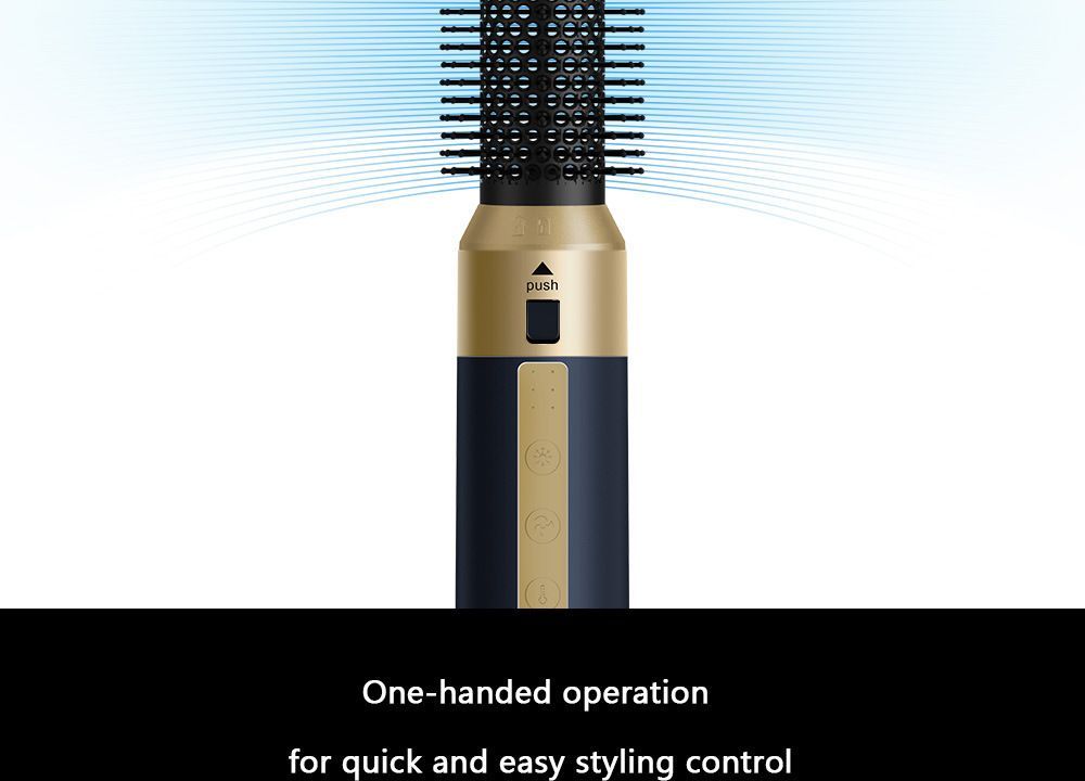 5-in-1 hair dryer, hair styling tool, hot air comb, straightening and curling, automatic curling iron, high-speed motor, Australian hair care, multifunction hair brush - Black - Size 5