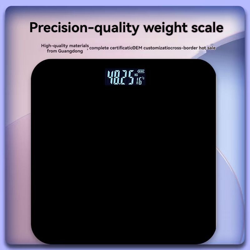 Bathroom Scale Digital Scale Step-On Scale High Precision Scale - Silver - Size 01
