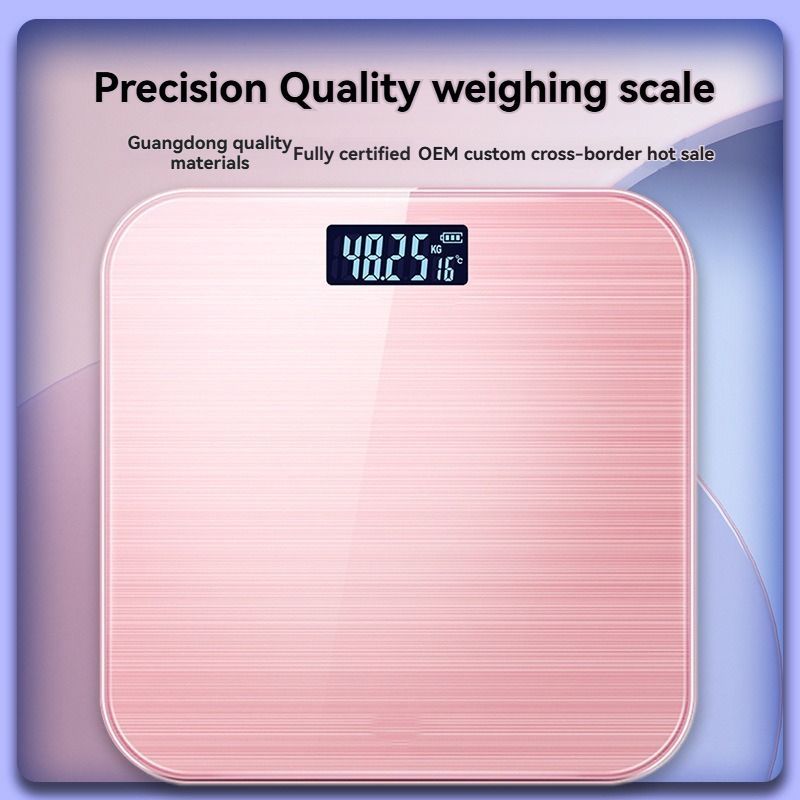 Bathroom Scale Digital Scale Step-On Scale High Precision Scale - Silver - Size 01