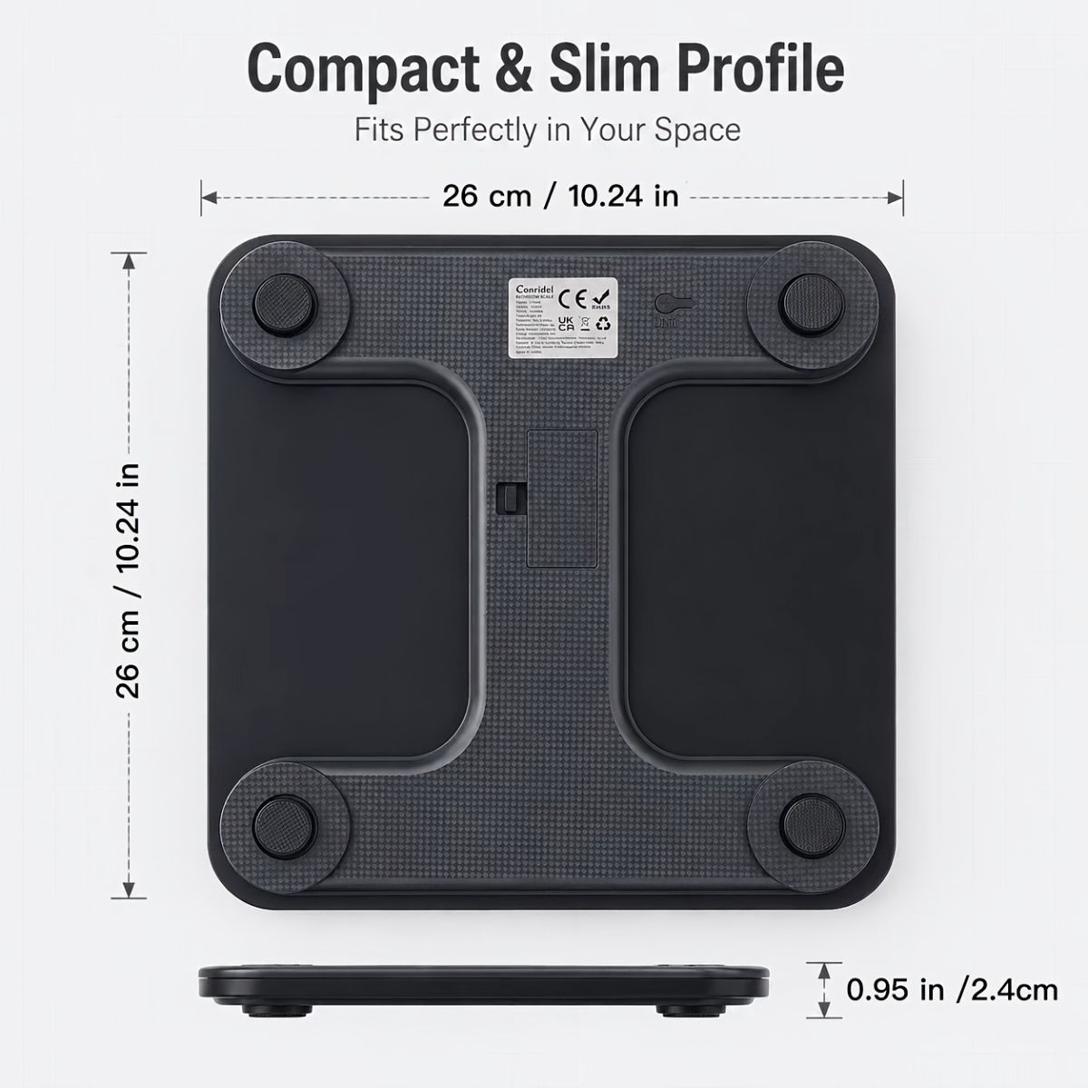 Bathroom Scale Digital Scale Step-On Scale High Precision Scale - Silver - Size 01